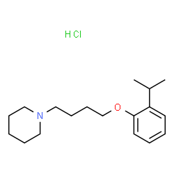 ChemSpider 2D Image | 1-[4-(2-Isopropylphenoxy)butyl]piperidine hydrochloride (1:1) | C18H30ClNO