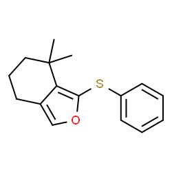 ChemSpider 2D Image | 7,7-Dimethyl-1-(phenylsulfanyl)-4,5,6,7-tetrahydro-2-benzofuran | C16H18OS