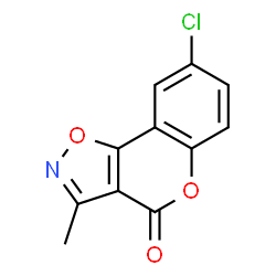 ChemSpider 2D Image | 8-Chloro-3-methyl-4H-chromeno[3,4-d][1,2]oxazol-4-one | C11H6ClNO3