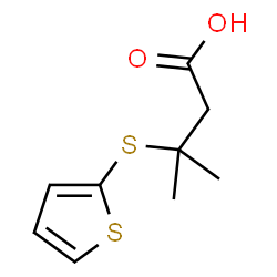 ChemSpider 2D Image | 3-Methyl-3-(2-thienylsulfanyl)butanoic acid | C9H12O2S2