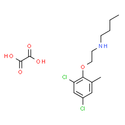 ChemSpider 2D Image | N-[2-(2,4-Dichloro-6-methylphenoxy)ethyl]-1-butanamine ethanedioate (1:1) | C15H21Cl2NO5