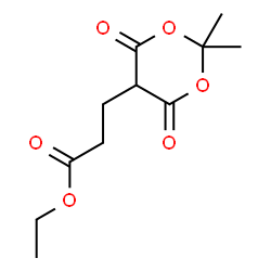 ChemSpider 2D Image | Ethyl 3-(2,2-dimethyl-4,6-dioxo-1,3-dioxan-5-yl)propanoate | C11H16O6