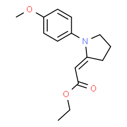 ChemSpider 2D Image | Ethyl (2E)-[1-(4-methoxyphenyl)-2-pyrrolidinylidene]acetate | C15H19NO3