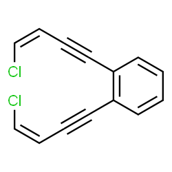 ChemSpider 2D Image | 1,2-Bis[(3Z)-4-chloro-3-buten-1-yn-1-yl]benzene | C14H8Cl2