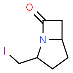 ChemSpider 2D Image | 2-(Iodomethyl)-1-azabicyclo[3.2.0]heptan-7-one | C7H10INO