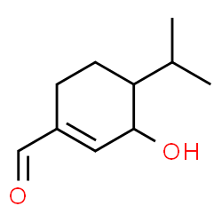 ChemSpider 2D Image | 3-Hydroxy-4-isopropyl-1-cyclohexene-1-carbaldehyde | C10H16O2