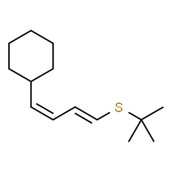ChemSpider 2D Image | {(1Z,3E)-4-[(2-Methyl-2-propanyl)sulfanyl]-1,3-butadien-1-yl}cyclohexane | C14H24S