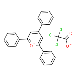 ChemSpider 2D Image | 2,4,6-Triphenylpyrylium trichloroacetate | C25H17Cl3O3