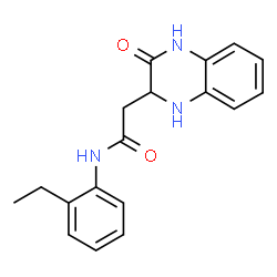 ChemSpider 2D Image | N-(2-ethylphenyl)-2-(3-oxo-2,4-dihydro-1H-quinoxalin-2-yl)acetamide | C18H19N3O2