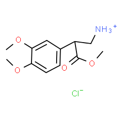 ChemSpider 2D Image | 2-(3,4-Dimethoxyphenyl)-3-methoxy-3-oxo-1-propanaminium chloride | C12H18ClNO4