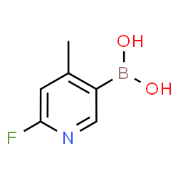 ChemSpider 2D Image | 2-Fluoro-4-methylpyridine-5-boronic acid | C6H7BFNO2