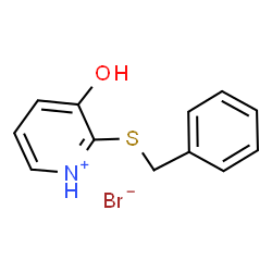 ChemSpider 2D Image | 2-(Benzylsulfanyl)-3-hydroxypyridinium bromide | C12H12BrNOS