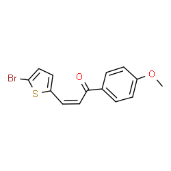 ChemSpider 2D Image | (2Z)-3-(5-Bromo-2-thienyl)-1-(4-methoxyphenyl)-2-propen-1-one | C14H11BrO2S