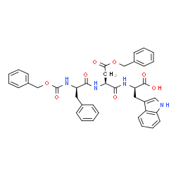 ChemSpider 2D Image | (5R,8S,11R)-5-Benzyl-8-[2-(benzyloxy)-2-oxoethyl]-11-(1H-indol-3-ylmethyl)-3,6,9-trioxo-1-phenyl-2-oxa-4,7,10-triazadodecan-12-oic acid | C39H38N4O8