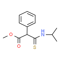 ChemSpider 2D Image | Methyl 3-(isopropylamino)-2-phenyl-3-thioxopropanoate | C13H17NO2S