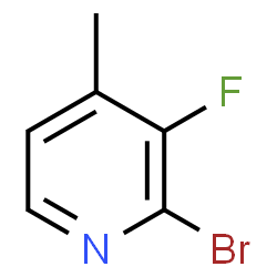 ChemSpider 2D Image | 2-Bromo-3-fluoro-4-methylpyridine | C6H5BrFN