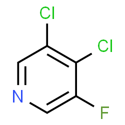 ChemSpider 2D Image | 3,4-Dichloro-5-fluoropyridine | C5H2Cl2FN