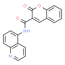 ChemSpider 2D Image | 2-Oxo-N-(5-quinolinyl)-2H-chromene-3-carboxamide | C19H12N2O3