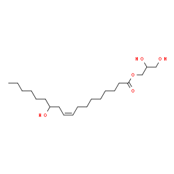 ChemSpider 2D Image | 2,3-Dihydroxypropyl (9Z)-12-hydroxy-9-octadecenoate | C21H40O5