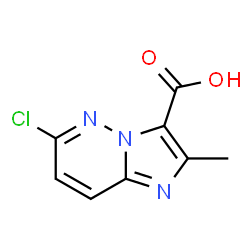 ChemSpider 2D Image | 6-Chloro-2-methylimidazo[1,2-b]pyridazine-3-carboxylic acid | C8H6ClN3O2