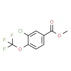ChemSpider 2D Image | Methyl 3-chloro-4-(trifluoromethoxy)benzoate | C9H6ClF3O3