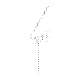 ChemSpider 2D Image | N-[(2S,3S,4R)-1-(beta-L-threo-Hexopyranosyloxy)-3,4-dihydroxy-2-octadecanyl]octadecanamide | C42H83NO9