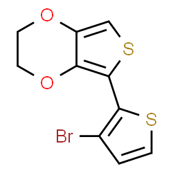 ChemSpider 2D Image | 5-(3-Bromo-2-thienyl)-2,3-dihydrothieno[3,4-b][1,4]dioxine | C10H7BrO2S2