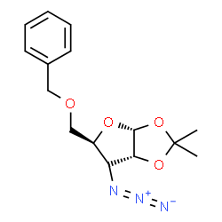 ChemSpider 2D Image | (3xi)-3-Azido-5-O-benzyl-3-deoxy-1,2-O-isopropylidene-alpha-D-erythro-pentofuranose | C15H20N3O4