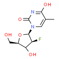 ChemSpider 2D Image | 2'-Deoxy-2'-Fluoro-Thymidine | C10H13FN2O5