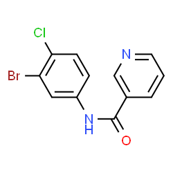 ChemSpider 2D Image | N-(3-Bromo-4-chlorophenyl)-3-pyridinecarboxamide | C12H8BrClN2O