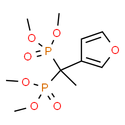 ChemSpider 2D Image | Tetramethyl [1-(3-furyl)-1,1-ethanediyl]bis(phosphonate) | C10H18O7P2