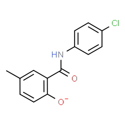 ChemSpider 2D Image | 2-[(4-Chlorophenyl)carbamoyl]-4-methylphenolate | C14H11ClNO2