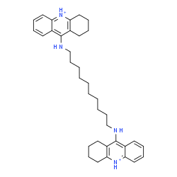 ChemSpider 2D Image | 9,9'-(1,10-Decanediyldiimino)di-1,2,3,4-tetrahydroacridinium | C36H48N4