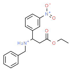 ChemSpider 2D Image | N-Benzyl-3-ethoxy-1-(3-nitrophenyl)-3-oxo-1-propanaminium | C18H21N2O4