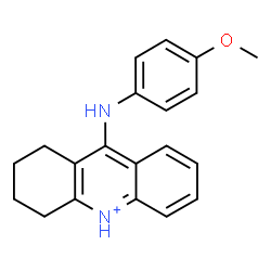 ChemSpider 2D Image | 9-[(4-Methoxyphenyl)amino]-1,2,3,4-tetrahydroacridinium | C20H21N2O