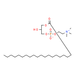ChemSpider 2D Image | 2-Hydroxy-3-(icosanoyloxy)propyl 2-(trimethylammonio)ethyl phosphate | C28H58NO7P