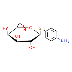 ChemSpider 2D Image | 4-Aminophenyl 1-thio-beta-D-galactopyranoside | C12H17NO5S