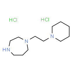 ChemSpider 2D Image | 1-[2-(1-Piperidinyl)ethyl]-1,4-diazepane dihydrochloride | C12H27Cl2N3