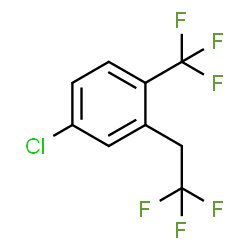 ChemSpider 2D Image | 4-Chloro-2-(2,2,2-trifluoroethyl)-1-(trifluoromethyl)benzene | C9H5ClF6