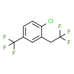 ChemSpider 2D Image | 1-Chloro-2-(2,2,2-trifluoroethyl)-4-(trifluoromethyl)benzene | C9H5ClF6