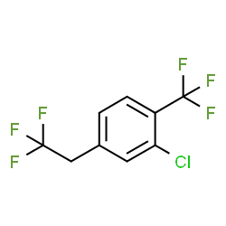 ChemSpider 2D Image | 2-Chloro-4-(2,2,2-trifluoroethyl)-1-(trifluoromethyl)benzene | C9H5ClF6