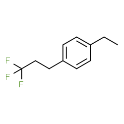 ChemSpider 2D Image | 1-Ethyl-4-(3,3,3-trifluoropropyl)benzene | C11H13F3