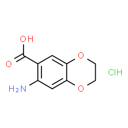 ChemSpider 2D Image | 7-Amino-2,3-dihydro-1,4-benzodioxin-6-carboxylic acid hydrochloride | C9H10ClNO4