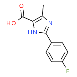 ChemSpider 2D Image | 2-(4-Fluorophenyl)-4-methyl-1H-imidazole-5-carboxylic acid | C11H9FN2O2