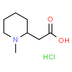 ChemSpider 2D Image | (1-methylpiperidin-2-yl)acetic acid hydrochloride | C8H16ClNO2