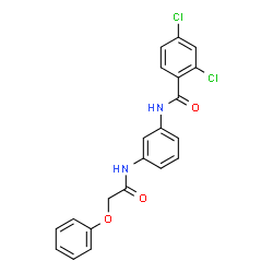 ChemSpider 2D Image | 2,4-Dichloro-N-{3-[(phenoxyacetyl)amino]phenyl}benzamide | C21H16Cl2N2O3