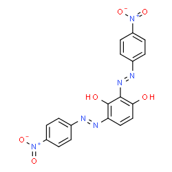 ChemSpider 2D Image | 2,4-Bis[(E)-(4-nitrophenyl)diazenyl]-1,3-benzenediol | C18H12N6O6