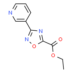 ChemSpider 2D Image | Ethyl 3-(3-pyridinyl)-1,2,4-oxadiazole-5-carboxylate | C10H9N3O3