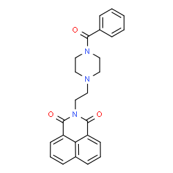ChemSpider 2D Image | 2-[2-(4-Benzoyl-piperazin-1-yl)-ethyl]-benzo[de]isoquinoline-1,3-dione | C25H23N3O3
