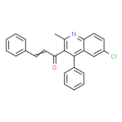 ChemSpider 2D Image | 1-(6-Chloro-2-methyl-4-phenyl-quinolin-3-yl)-3-phenyl-propenone | C25H18ClNO